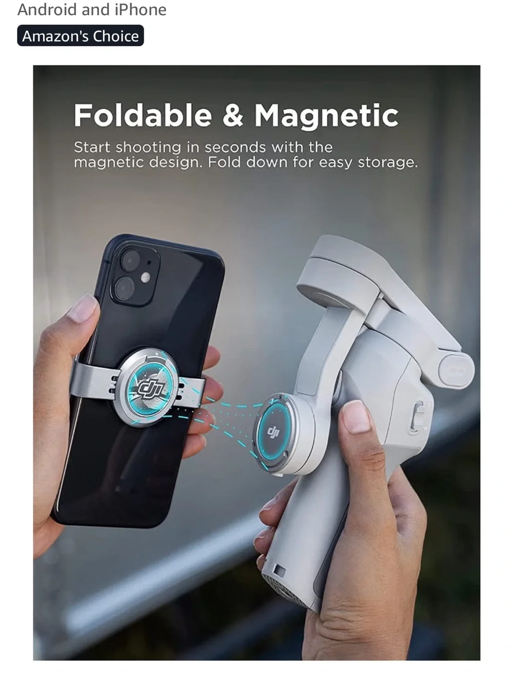 DJI white smartphone gimbal stabilizer